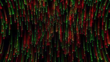 Red and green pixels animation. Technology background, digital concept