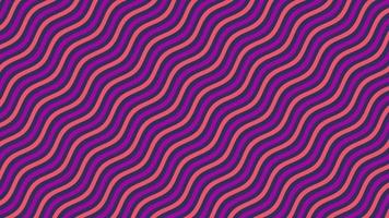 Simple abstract background animation, wavy lines pattern, purple backdrop. Flat design video