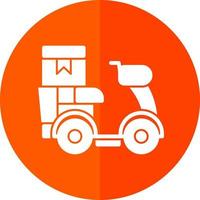 Delivery Bike Vector Icon Design