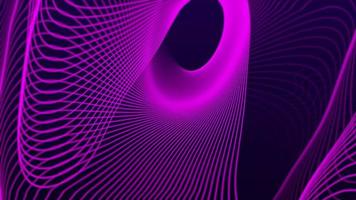 Abstract geometric waves background animation. Purple curve layout video