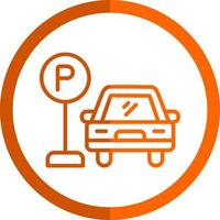 Car Parking Vector Icon Design