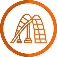 Roller Coaster Vector Icon Design