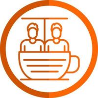 Tea Cup Ride Vector Icon Design