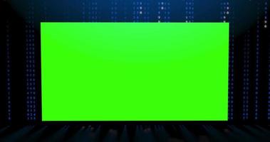 digitale tecnologia sfondo. verde schermo modello video