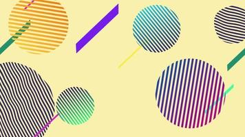 Abstract shape background. Lines and circles motion design video