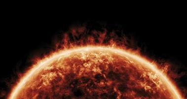 Sun surface footage, star rotation. Sun radiation video