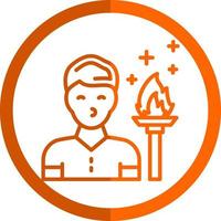 Fire Eater Man Vector Icon Design