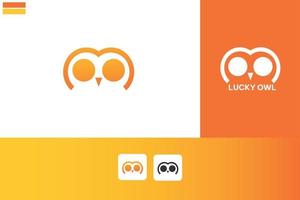 Lucky owl company logo design vector