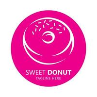 Donut vector illustration logo design, perfect for donut store logo, t shirt and sticker design