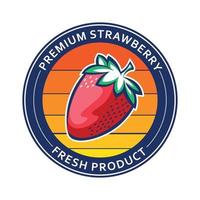 Strawberry vector design, perfect for wholesale fruit shop and store logo design