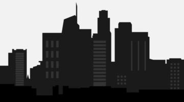 city landscape silhouette. buildings, architecture, skyscrapers. vector illustration.