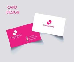 Clean professional business card template design vector