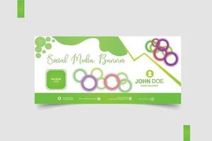 Social Media cover template design vector