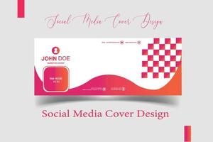 Social Media cover template design vector