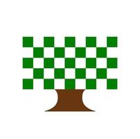 Pixels and tree vector icon