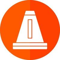 Traffic Cone Vector Icon Design