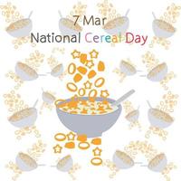 national cereal day Vector illustration.