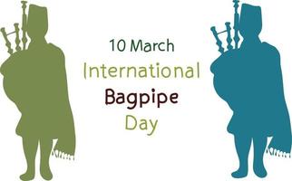 international bagpipe day Vector illustration.