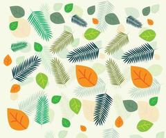 Beautiful colorful leaves pattern vector illustration for autumn theme and background.