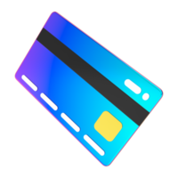 Credit card 3d representation png