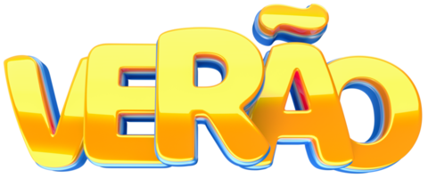 verano 3d texto Brasil png