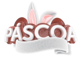 Pasqua coniglio uovo orecchio cioccolato 3d png