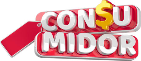 consumidor 3d sello Brasil texto png