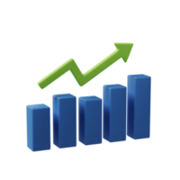 Diagramm Wachstum 3d Illustration png