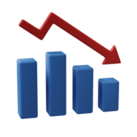 Chart loss 3D Illustration png