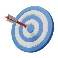 flecha y objetivo 3d ilustración png