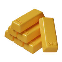 guld bar 3d illustration png