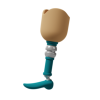 protético perna 3d ilustração png