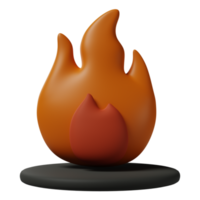 Highly flammable 3d illustration png