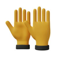 safety gloves 3d illustration png