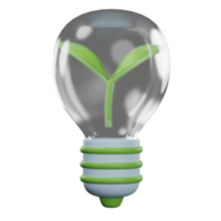 Green electricity 3D Illustration png