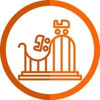 Roller Coaster Vector Icon Design