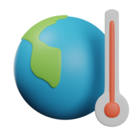 ilustração 3d de aquecimento global png