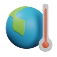 illustration 3d du réchauffement climatique png