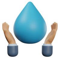 opslaan water 3d illustratie png