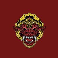 barong bali ilustración tradicional cultura vector