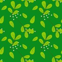 Seamless green leaf wrapping paper pattern. Decorative vector pattern background. Wide range of uses.