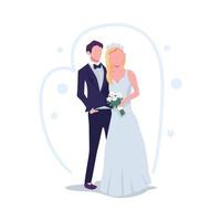 wedding couple illustration flat vector design