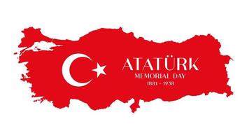 Ataturk memorial day, vector illustration