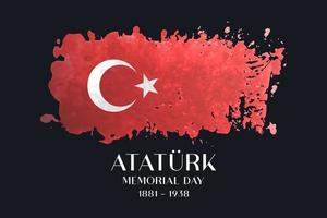 Ataturk memorial day, vector illustration