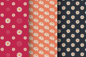 Stylish floral pattern, dark background vector