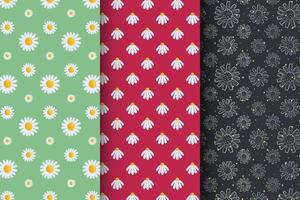 Pattern on a dark background with flowers, floral pattern vector