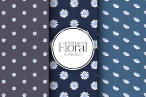 Stylish floral pattern, dark background vector