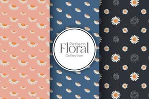 Set of patches with flowers, seamless pattern vector