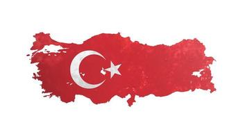 Turquía mapa, en bandera colores, turco territorio vector