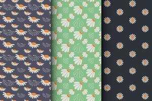 Pattern on a dark background with flowers, floral pattern vector